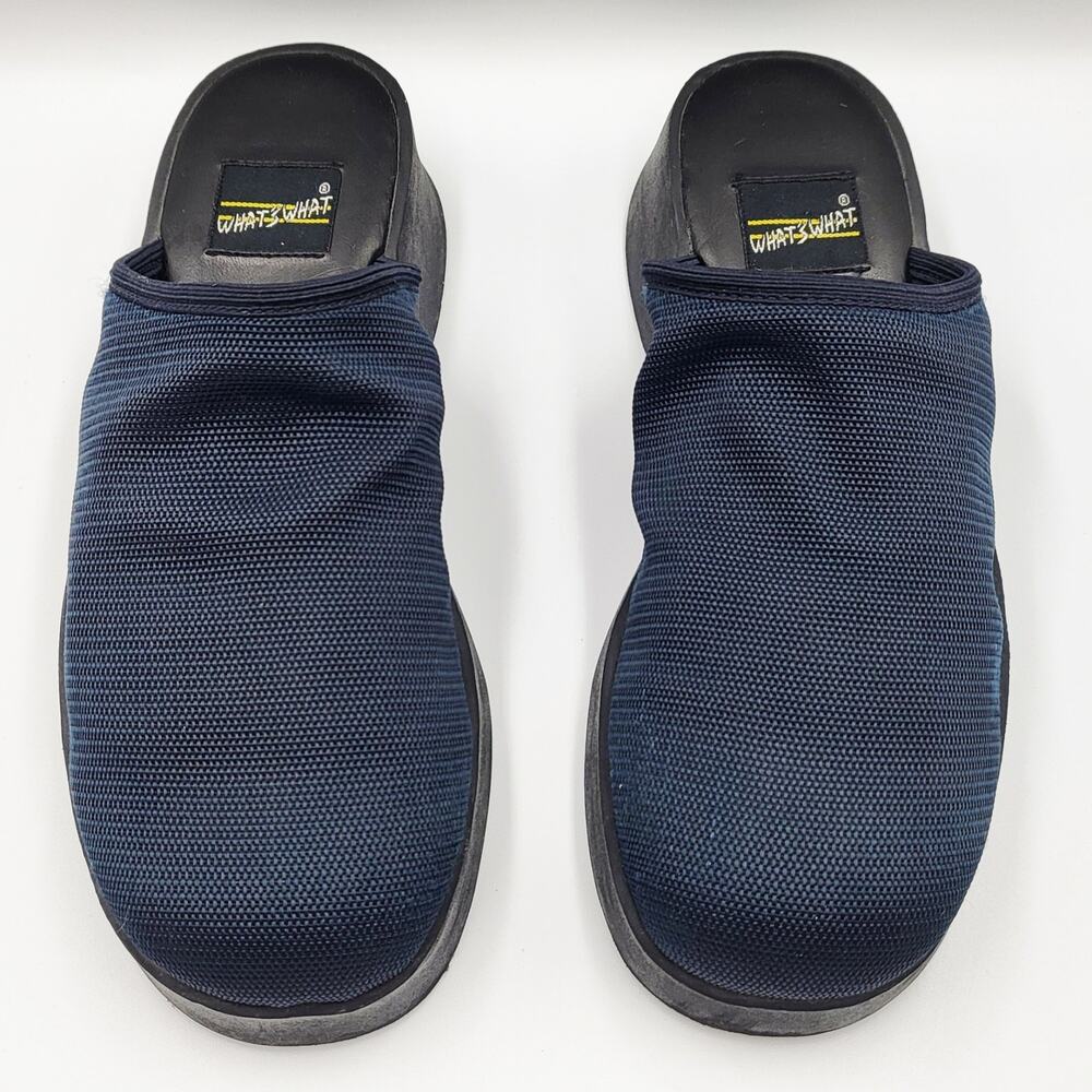 Y2K Aerosoles What’s What Navy Blue & Black Comfort Platform Mules Women's Sz 6